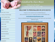Tablet Screenshot of personalizedbyjoyceboyce.com
